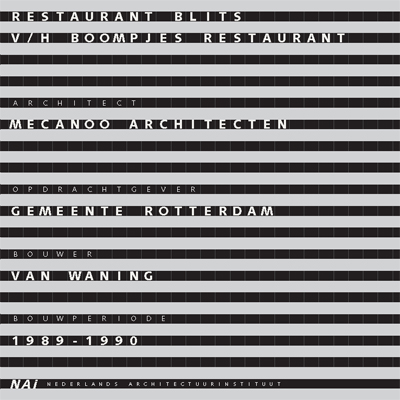 Restaurant Blits v/h Boompjes Restaurant